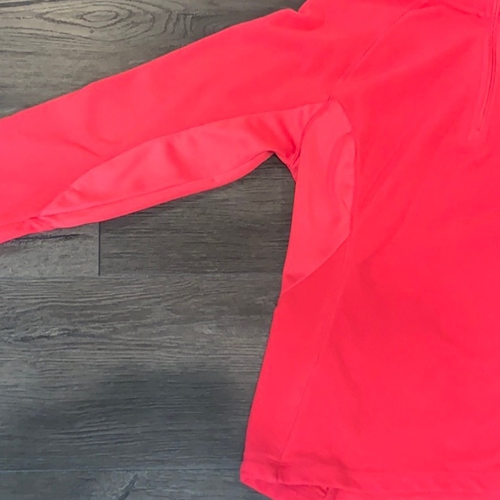 Champion Quarter Zip Soft Fleece Mock Pullover Size Medium Hot Pink - Picture 6 of 12